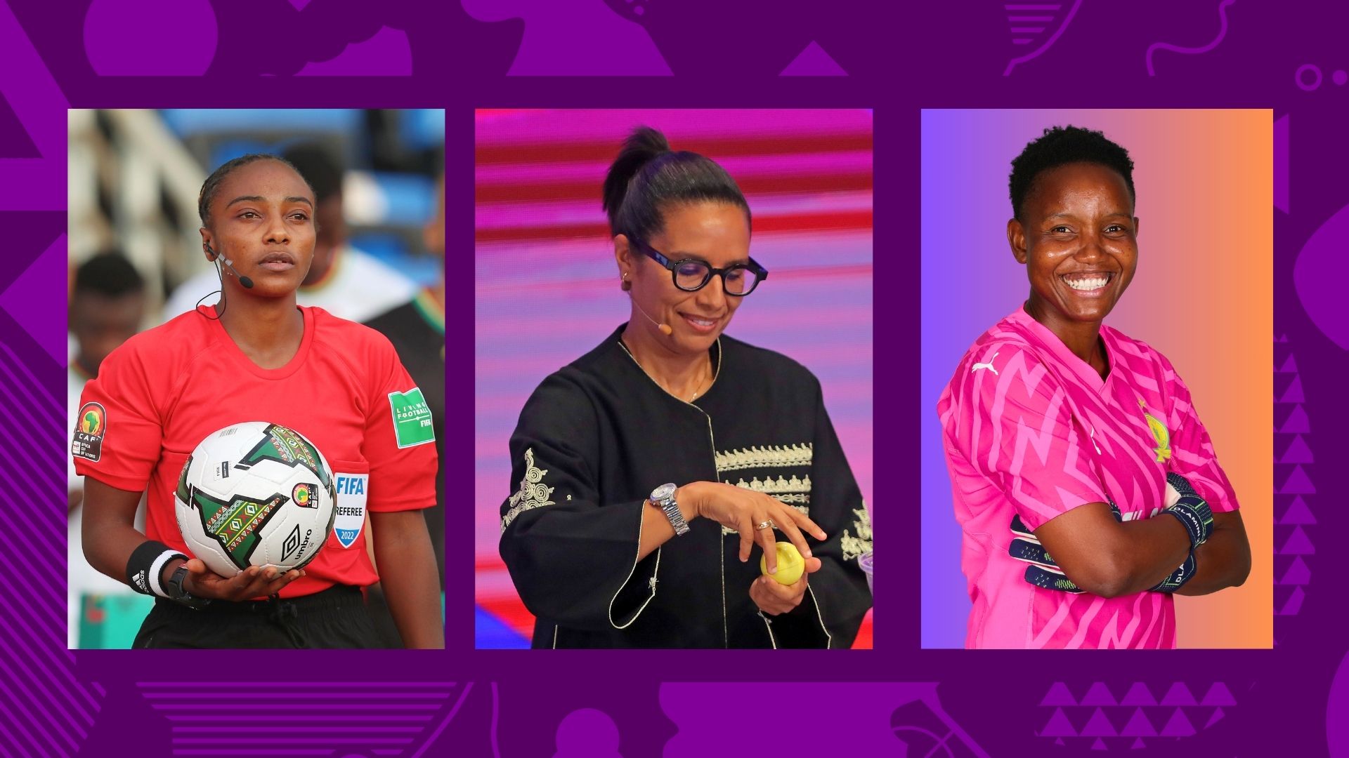 Salima Mukansanga, Fatiha Laassiri and Andile Dlamini confirmed as TotalEnergies CAF Women’s Africa Cup of Nations Morocco 2024 Draw Assistants