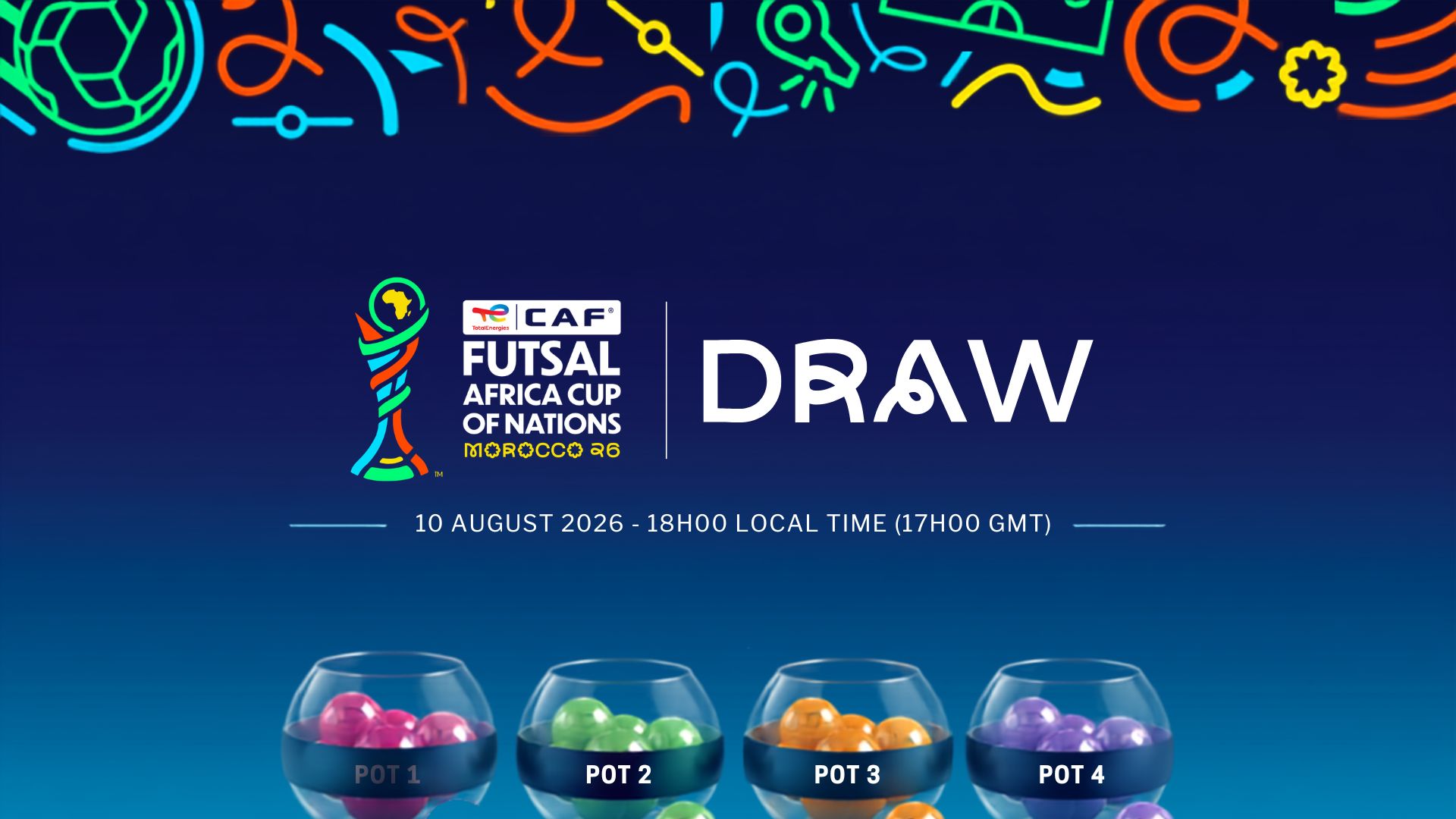 Hosts Morocco face familiar foes at TotalEnergies CAF Futsal AFCON Morocco 2026 after Final Draw produces exciting group-stage clashes